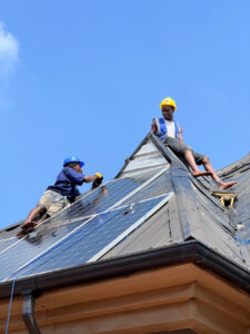Add solar panels on a roof