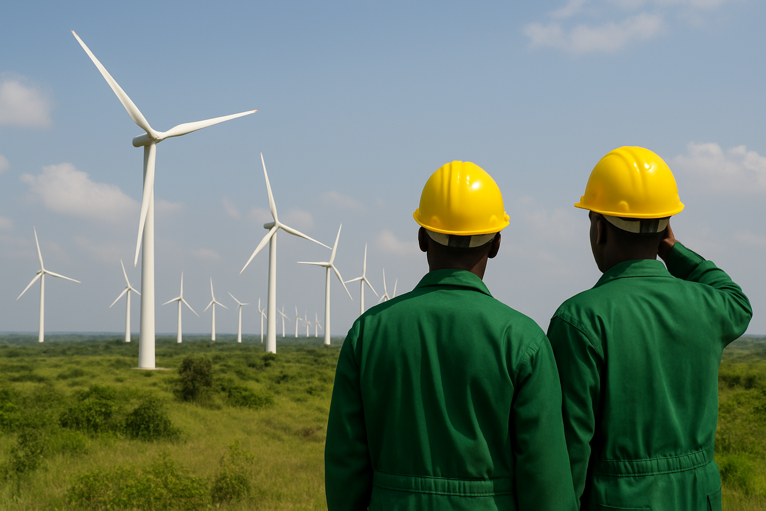 field of wind power turbines
