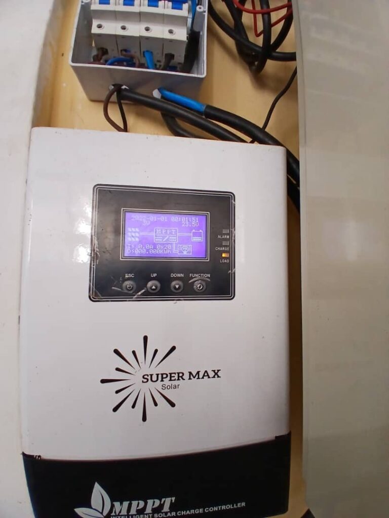 Charger controller for a 10KVA solar system