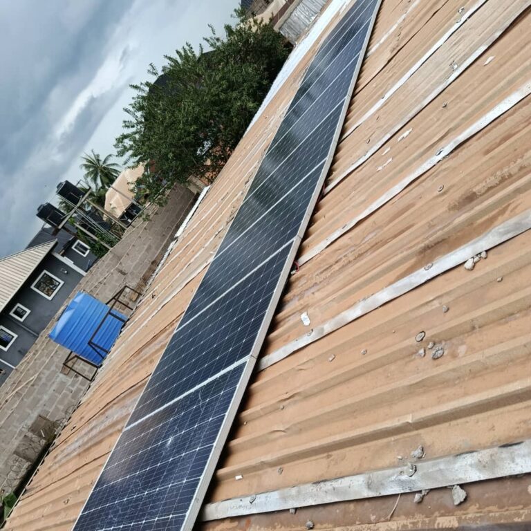 Solar panel set installed by a solar company in Warri