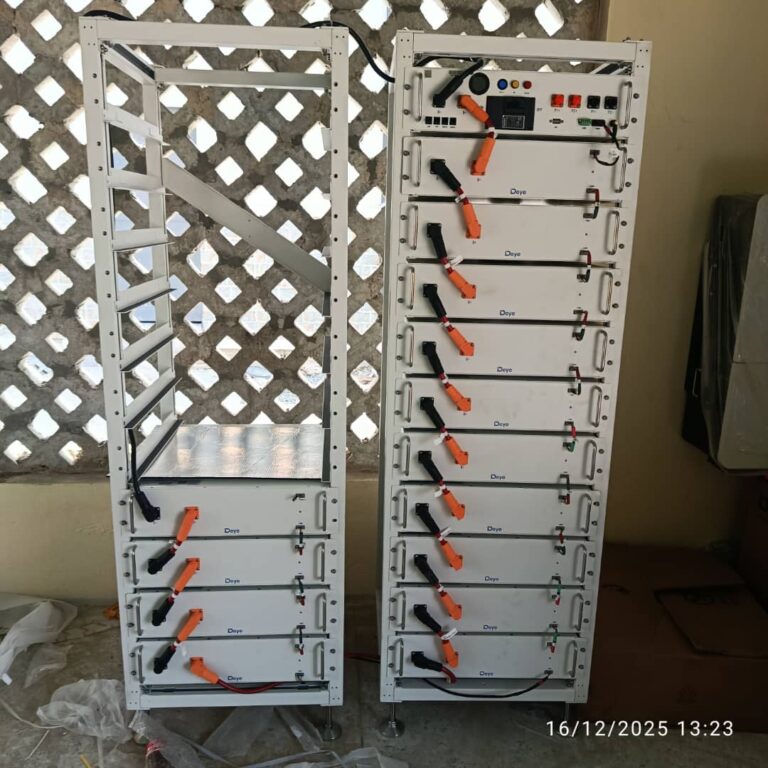 Battery bank for a 160kva solar farm in southern delta university, Orerokpe, Delta state