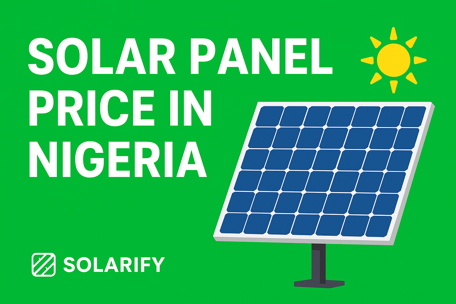 Solar panel price in Nigeria - Solarlify' article