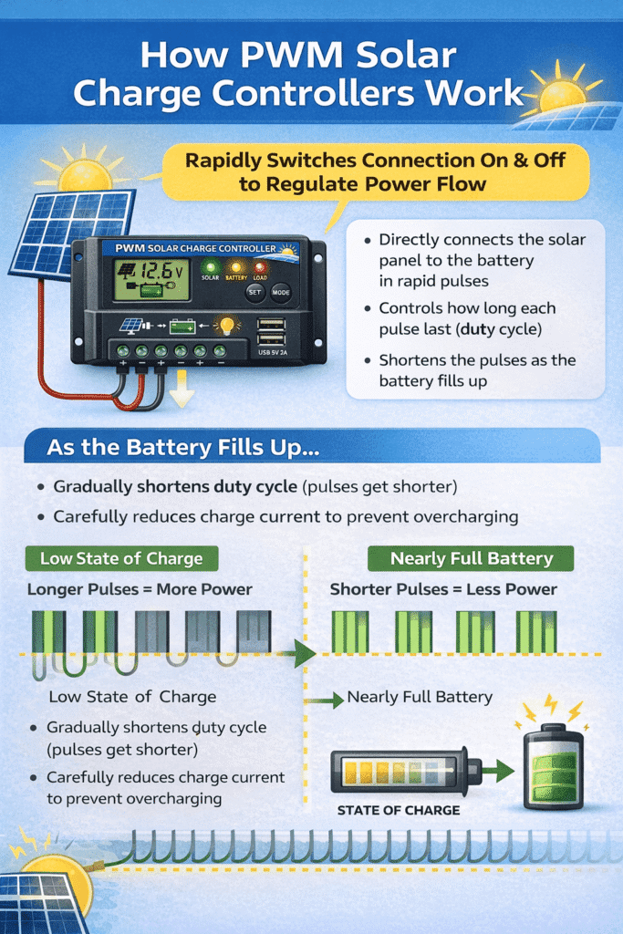 How PWM Solar Charge Controllers Work