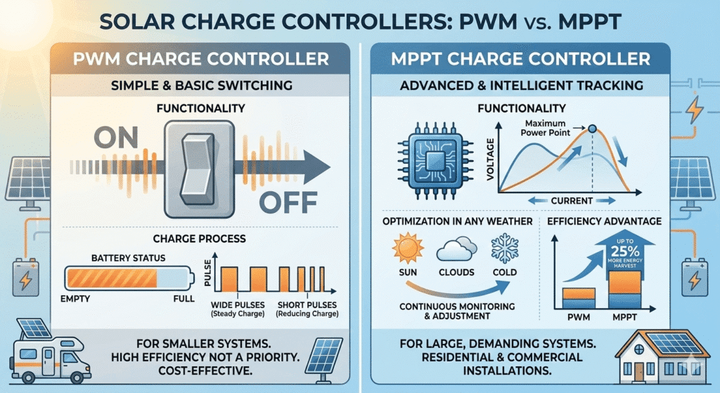 charge controller mppt vs pwm
