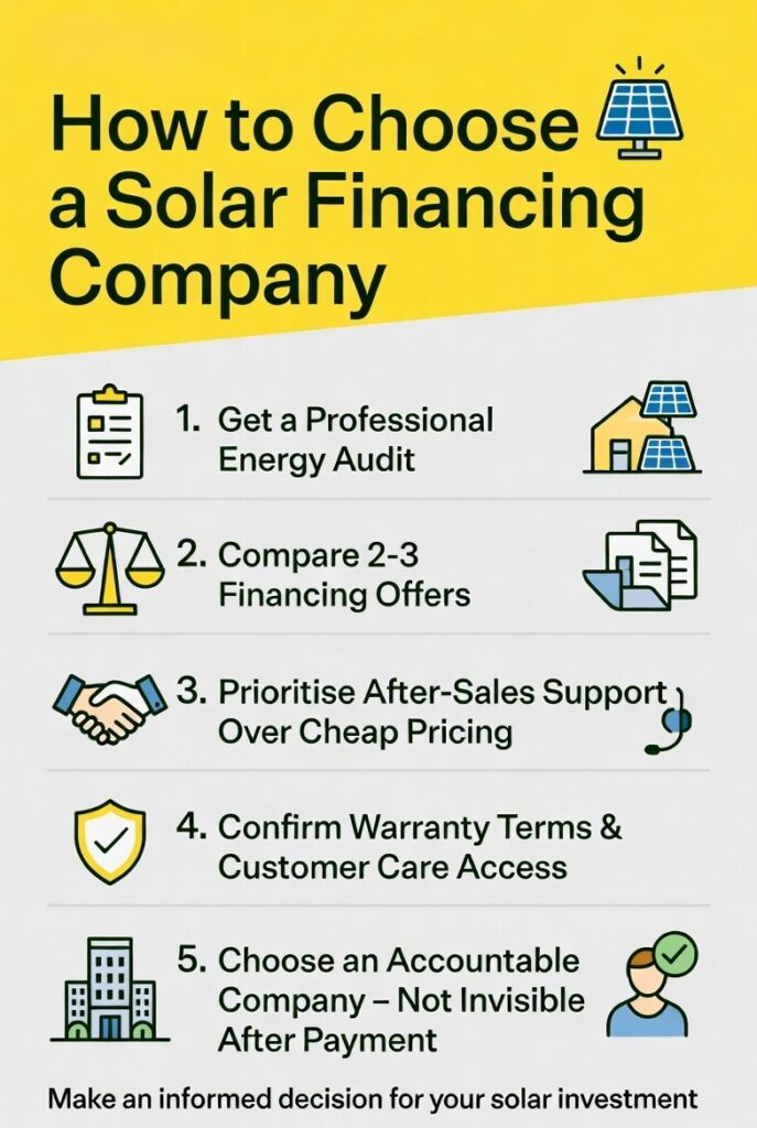 How to choose a solar financing company