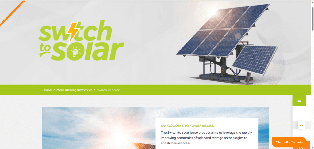Access bank switch to solar program
